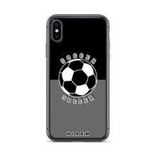 Load image into Gallery viewer, Soccer iPhone Case (Black &amp; Grey)