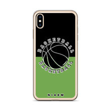 Load image into Gallery viewer, Basketball iPhone Case (Black &amp; Green)