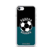 Load image into Gallery viewer, Soccer iPhone Case (Black &amp; Blue 4)