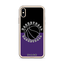 Load image into Gallery viewer, Basketball iPhone Case (Black &amp; Purple)