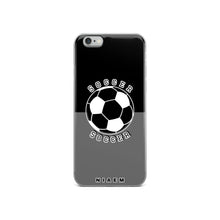 Load image into Gallery viewer, Soccer iPhone Case (Black &amp; Grey)