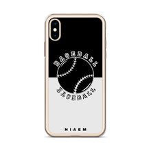 Load image into Gallery viewer, Baseball iPhone Case (Black &amp; Grey 3)