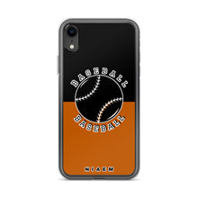 Load image into Gallery viewer, Baseball iPhone Case (Black &amp; Brown 1)
