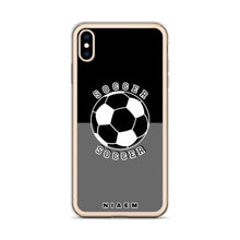 Load image into Gallery viewer, Soccer iPhone Case (Black &amp; Grey)