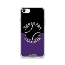 Load image into Gallery viewer, Baseball iPhone Case (Black &amp; Purple)