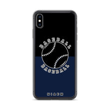 Load image into Gallery viewer, Baseball iPhone Case (Black &amp; Navy)