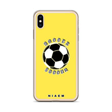 Load image into Gallery viewer, Soccer iPhone Case (Yellow 1)