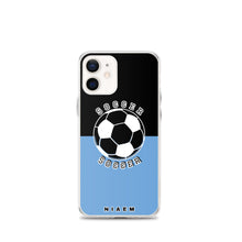 Load image into Gallery viewer, Soccer iPhone Case (Black &amp; Blue 1)