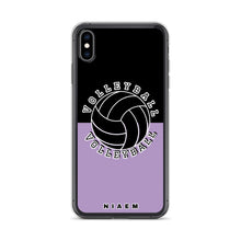 Load image into Gallery viewer, Volleyball iPhone Case (Black &amp; Purple 2)