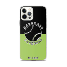 Load image into Gallery viewer, Baseball iPhone Case (Black &amp; Green 3)