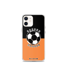 Load image into Gallery viewer, Soccer iPhone Case (Black &amp; Orange 1)
