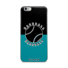 Load image into Gallery viewer, Baseball iPhone Case (Black &amp; Blue 3)