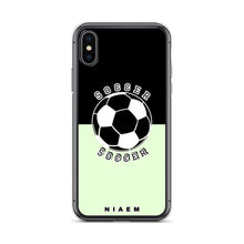 Load image into Gallery viewer, Soccer iPhone Case (Black &amp; Green 2)
