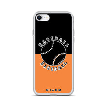 Load image into Gallery viewer, Baseball iPhone Case (Black &amp; Orange 1)