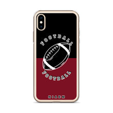 Load image into Gallery viewer, American Football iPhone Case (Black &amp; Red 2)