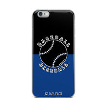 Load image into Gallery viewer, Baseball iPhone Case (Black &amp; Blue 2)