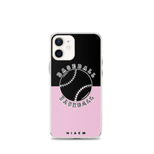 Load image into Gallery viewer, Baseball iPhone Case (Black &amp; Pink 4)