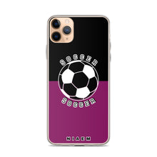Load image into Gallery viewer, Soccer iPhone Case (Black &amp; Pink 6)