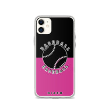 Load image into Gallery viewer, Baseball iPhone Case (Black &amp; Pink 5)