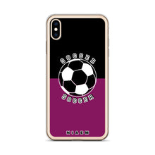 Load image into Gallery viewer, Soccer iPhone Case (Black &amp; Pink 6)