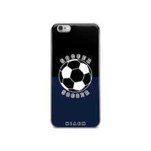 Load image into Gallery viewer, Soccer iPhone Case (Black &amp; Navy)