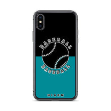 Load image into Gallery viewer, Baseball iPhone Case (Black &amp; Blue 3)