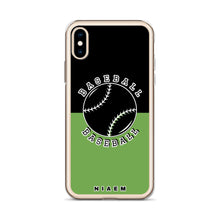 Load image into Gallery viewer, Baseball iPhone Case (Black &amp; Green)