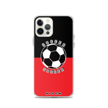 Load image into Gallery viewer, Soccer iPhone Case (Black &amp; Red 1)