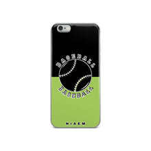 Load image into Gallery viewer, Baseball iPhone Case (Black &amp; Green 3)