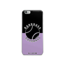 Load image into Gallery viewer, Baseball iPhone Case (Black &amp; Purple 2)