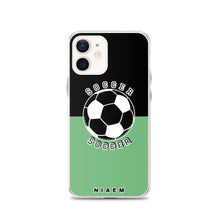 Load image into Gallery viewer, Soccer iPhone Case (Black &amp; Green 4)