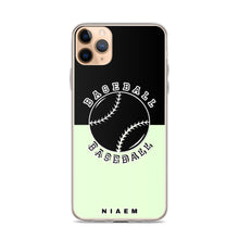 Load image into Gallery viewer, Baseball iPhone Case (Black &amp; Green 2)