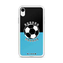 Load image into Gallery viewer, Soccer iPhone Case (Black &amp; Blue 7)
