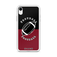 Load image into Gallery viewer, American Football iPhone Case (Black &amp; Red 2)
