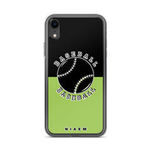 Load image into Gallery viewer, Baseball iPhone Case (Black &amp; Green 3)