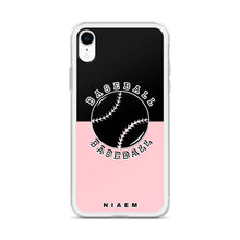Load image into Gallery viewer, Baseball iPhone Case (Black &amp; Pink 3)