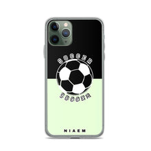 Load image into Gallery viewer, Soccer iPhone Case (Black &amp; Green 2)