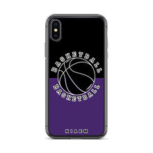 Load image into Gallery viewer, Basketball iPhone Case (Black &amp; Purple)