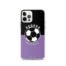 Load image into Gallery viewer, Soccer iPhone Case (Black &amp; Purple 1)