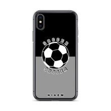 Load image into Gallery viewer, Soccer iPhone Case (Black &amp; Grey 1)