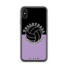 Load image into Gallery viewer, Volleyball iPhone Case (Black &amp; Purple 2)