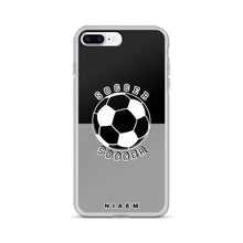 Load image into Gallery viewer, Soccer iPhone Case (Black &amp; Grey 1)