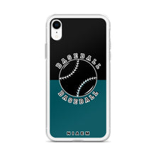 Load image into Gallery viewer, Baseball iPhone Case (Black &amp; Blue 4)