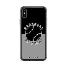 Load image into Gallery viewer, Baseball iPhone Case (Black &amp; Grey 1)