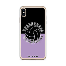 Load image into Gallery viewer, Volleyball iPhone Case (Black &amp; Purple 2)