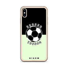 Load image into Gallery viewer, Soccer iPhone Case (Black &amp; Green 2)