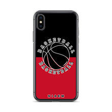 Load image into Gallery viewer, Basketball iPhone Case (Black &amp; Red)
