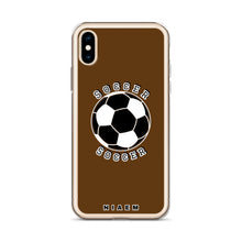 Load image into Gallery viewer, Soccer iPhone Case (Brown)
