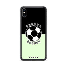 Load image into Gallery viewer, Soccer iPhone Case (Black &amp; Green 2)