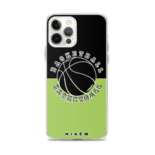 Load image into Gallery viewer, Basketball iPhone Case (Black &amp; Green 3)
